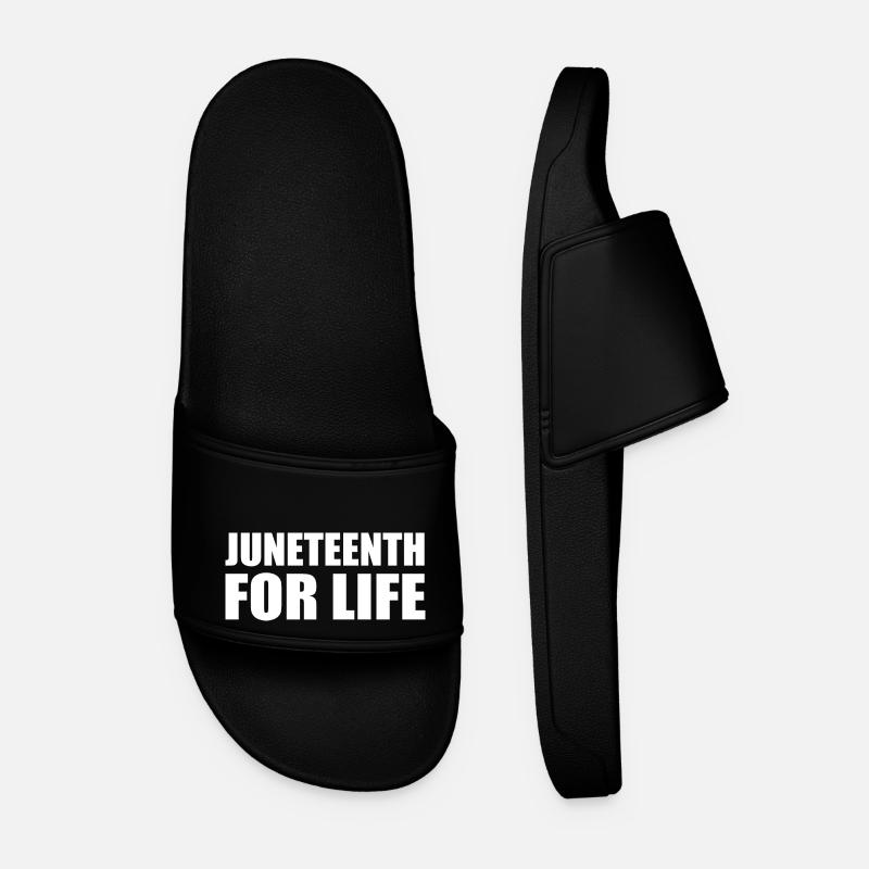 juneteenth - Men’s Pool Sliders - black