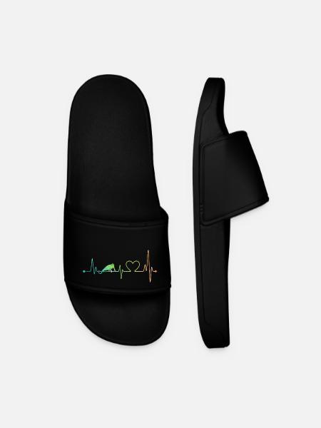 Chameleon Heartbeat - Men’s Pool Sliders - black