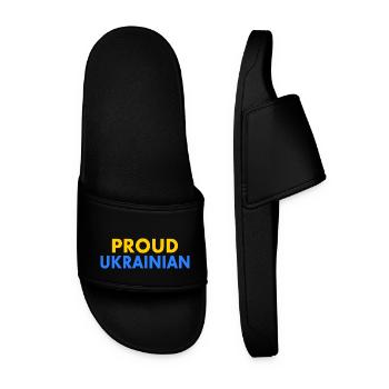 Proud ukrainian - Men’s Pool Sliders - black - Front
