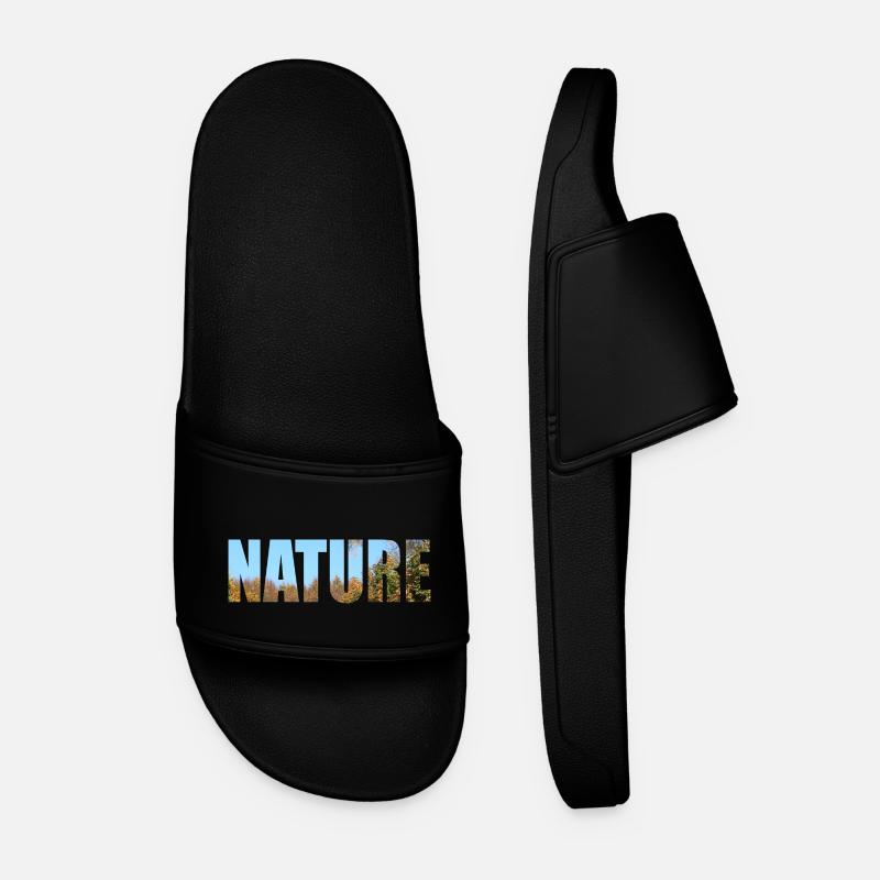Nature - Männer Badelatschen - Schwarz