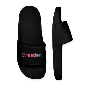 Dresden Typography Colors City Icon Logo icon - Men’s Pool Sliders - black - Front
