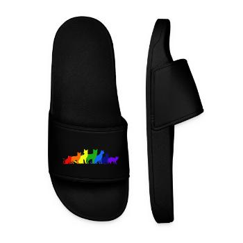 Regenbogen der Katzen - Männer Badelatschen - Schwarz - Vorne