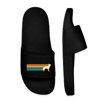 Hund Deutscher Schäferhund - Männer Badelatschen - Schwarz - Vorne