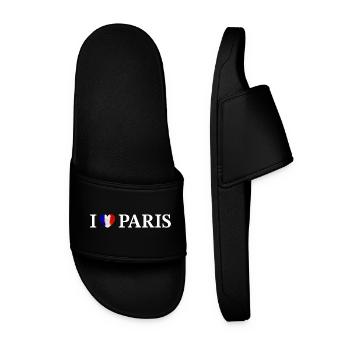 I love Paris France - Men’s Pool Sliders - black - Front