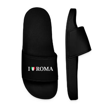 I love Roma Italien Rom - Männer Badelatschen - Schwarz - Vorne