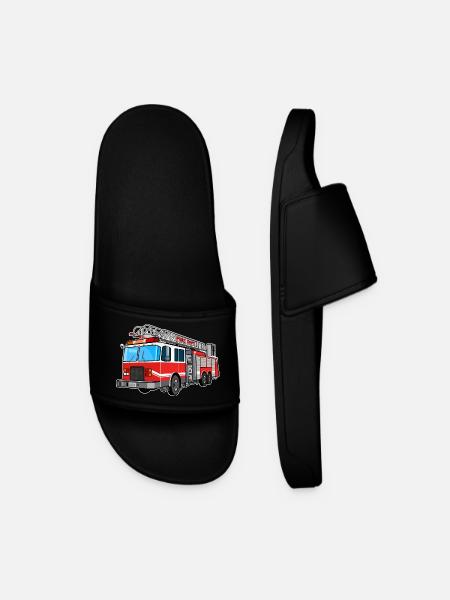 Pompiers, pompiers, pompiers, extincteurs - Claquettes Homme - noir