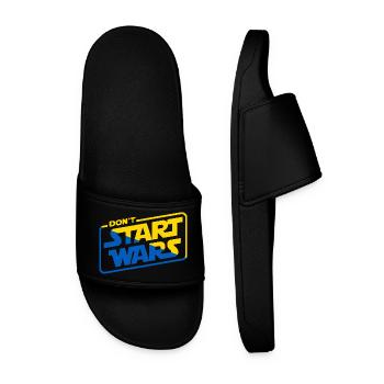 Support Ukraine I stand with Ukraine no war - Men’s Pool Sliders - black - Front