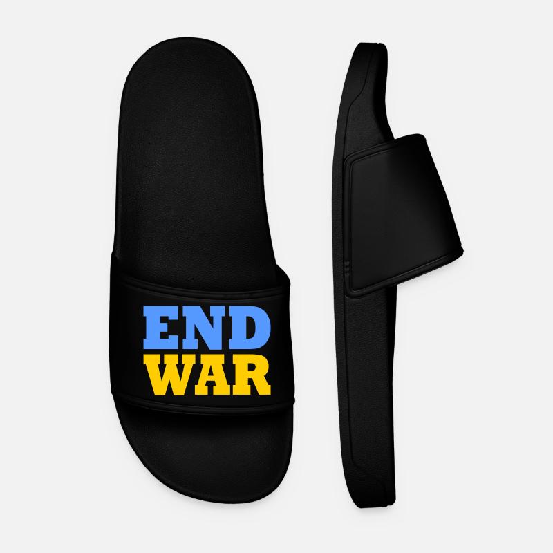 End war - Men’s Pool Sliders - black