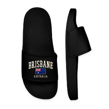 Brisbane Australien Vintage Flag Design - Männer Badelatschen - Schwarz - Vorne