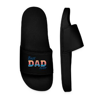 Meilleur PAPA toujours fête des pères homme Noël - Claquettes Homme - noir - Devant