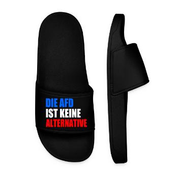 die afd ist keine alternative - Männer Badelatschen - Schwarz - Vorne