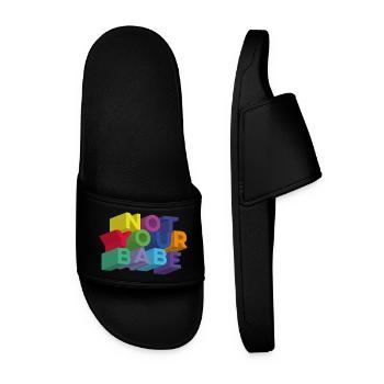 NOT YOUR BABE - Men’s Pool Sliders - black - Front