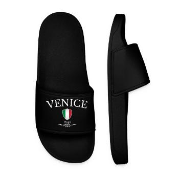 Venise, Italie, design minimaliste élégant - Claquettes Homme - noir - Devant