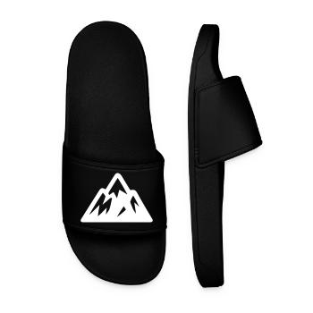 Berge Symbol - Männer Badelatschen - Schwarz - Vorne
