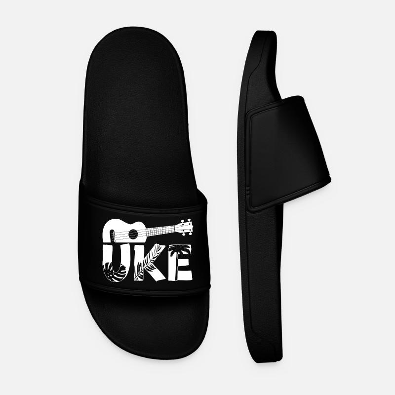 Hawaiian Ukulele Uke Uke - Men’s Pool Sliders - black