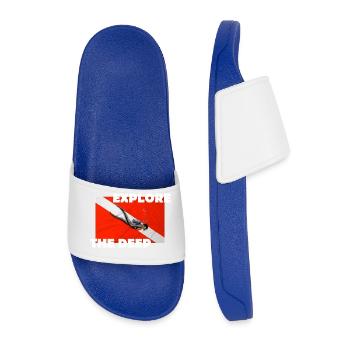 EXPLOREZ LES PROFONDEURS - Claquettes Homme - bleu roi - Devant