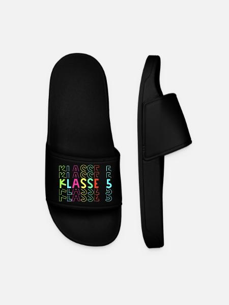 Klasse 5 neon - Männer Badelatschen - Schwarz