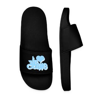 I_love_Cycling_babyblau - Claquettes Homme - noir - Devant