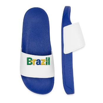 Brazil - Men’s Pool Sliders - royal blue - Front