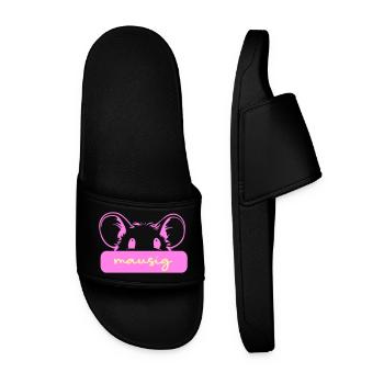 Cute Mouse - Men’s Pool Sliders - black - Front