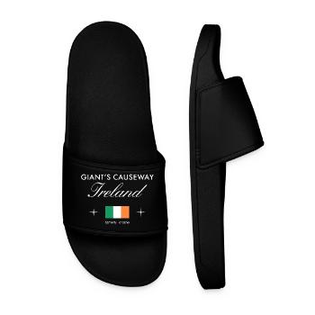 Giant's Causeway Northern Ireland Coordinates Souvenir - Men’s Pool Sliders - black - Front