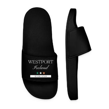 Westport Irland Souvenir – Reise minimalistisch - Männer Badelatschen - Schwarz - Vorne