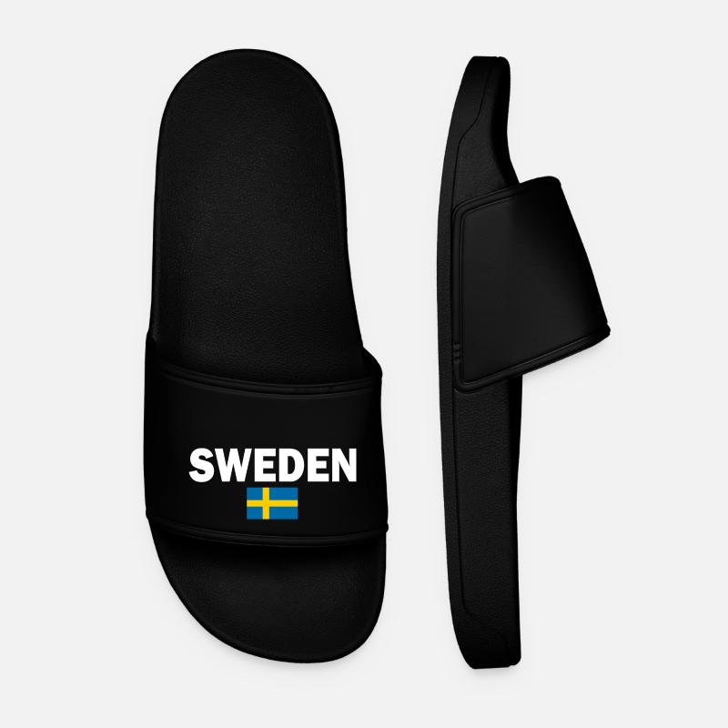 Schweden - Männer Badelatschen - Schwarz