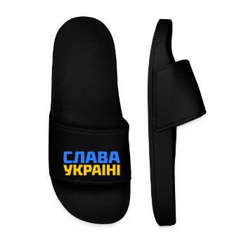 Slava ukraini - Claquettes Homme - noir - Devant