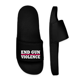 End gun violence - Men’s Pool Sliders - black - Front