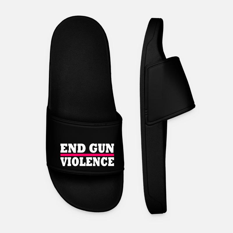 End gun violence - Men’s Pool Sliders - black