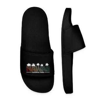 Hawaii retro vintage Schriftzug - Männer Badelatschen - Schwarz - Vorne