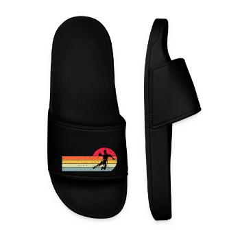 Handball Handballer - Männer Badelatschen - Schwarz - Vorne
