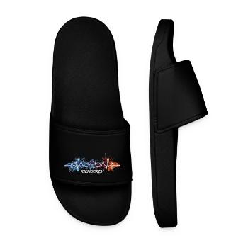 Battement de cœur Hockey sur glace Battement de cœur ECG - Claquettes Homme - noir - Devant