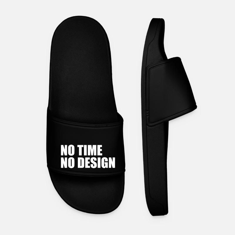 No time no design - Men’s Pool Sliders - black