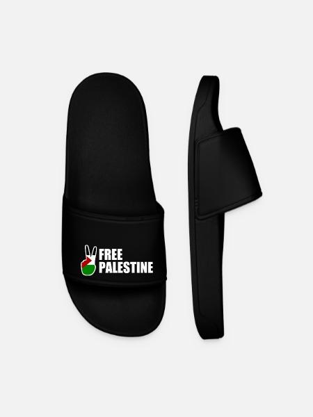 Free palestine - Men’s Pool Sliders - black