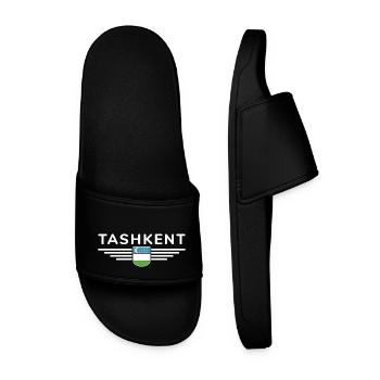 Taschkent T-Shirt – Usbekistans Herz - Männer Badelatschen - Schwarz - Vorne