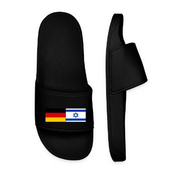Allemagne Israël Drapeau - Claquettes Homme - noir - Devant