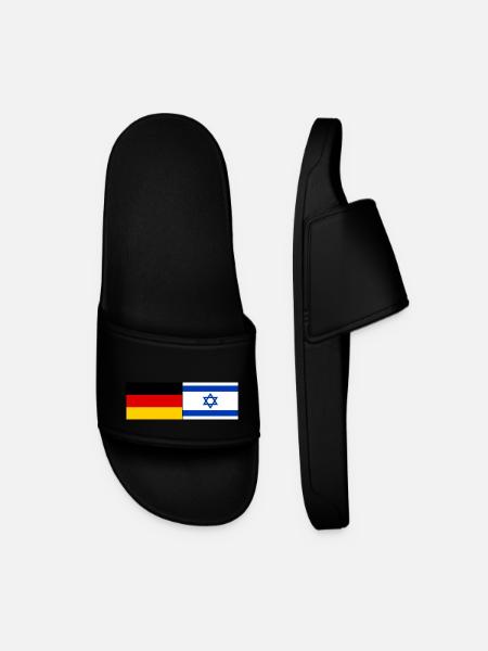 Deutschland Israel Flagge - Männer Badelatschen - Schwarz