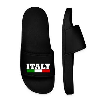 Italy flag - Men’s Pool Sliders - black - Front