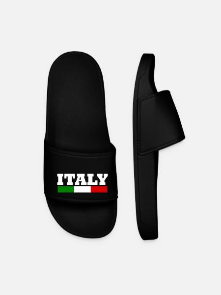 Italy flag - Men’s Pool Sliders - black