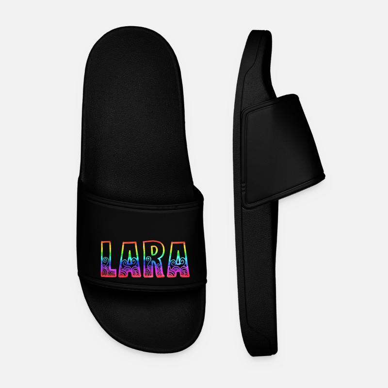 lara rs rainbow - Men’s Pool Sliders - black