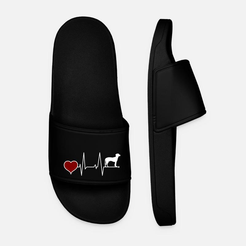 BGS Dog Heartbeat - Men’s Pool Sliders - black