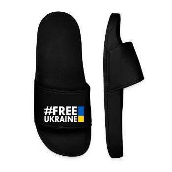 Free ukraine - Men’s Pool Sliders - black - Front