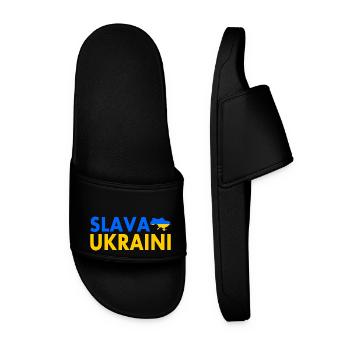 Slava ukraini - Claquettes Homme - noir - Devant