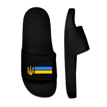 Ukraine - Männer Badelatschen - Schwarz - Vorne
