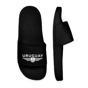 Uruguay T-Shirt – Perfect for Fans - Men’s Pool Sliders - black - Front