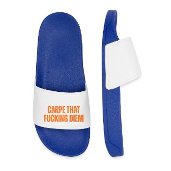 Carpe that fucking diem Profiter de l'instant prés - Claquettes Homme - bleu roi - Devant