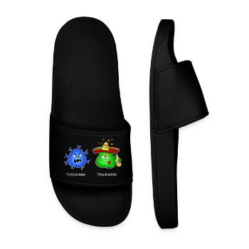 T killer cell, immune system, virus tequila T cell - Men’s Pool Sliders - black - Front