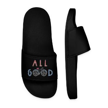Biker Bicycle Biker Statement - Men’s Pool Sliders - black - Front