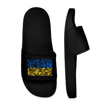 Ukraine - Männer Badelatschen - Schwarz - Vorne